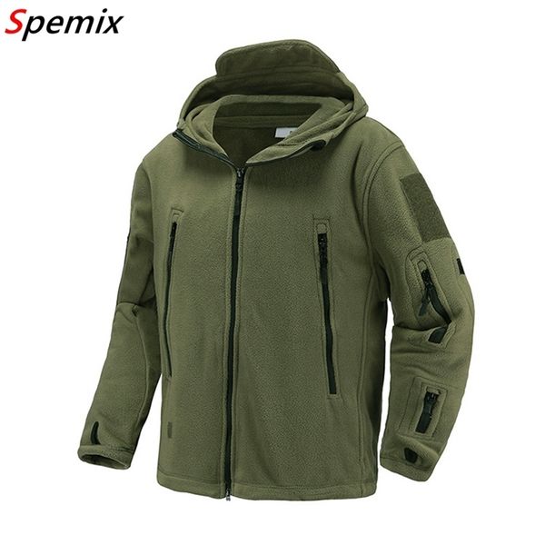 

us uk military fleece tactical jacket men thermal warm hooded coat outdoors pro military softshell hike outerwear army jackets lj201215, Black;brown