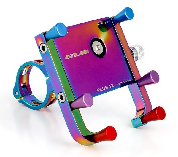 

4fds2awnew gub plus 12 colorful bike holder 360 rotatable gradient bicycle handlebar stand for 3.5-7.5 inch smart phone bracket