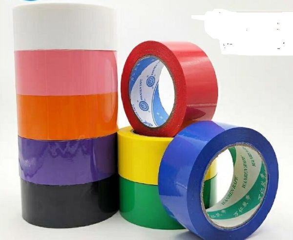 

2021 red sealing tape color tape yellow black orange white adhesive tape packing shipping 5.5cm w l 90m
