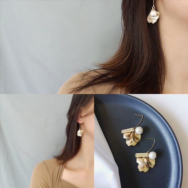 

tepc new fashion pink white for zirconia cherry female cubic women earrings korean earring 925 sterling sier style lovely flower earrings, Golden