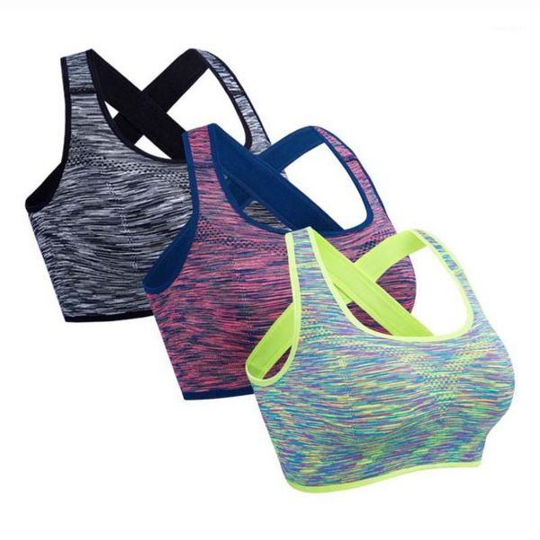 

gym clothing women yoga sport bra shockproof back sports bras breathable athletic fitness running vest sportswear1, White;black