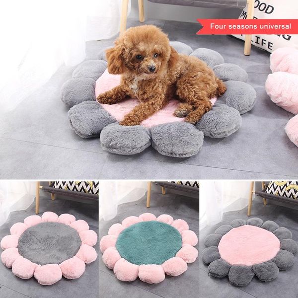 

flower shape pet mat dog cat winter warm bed pets sleeping soft cushion mattress home puppy warming blanket accessories supplies
