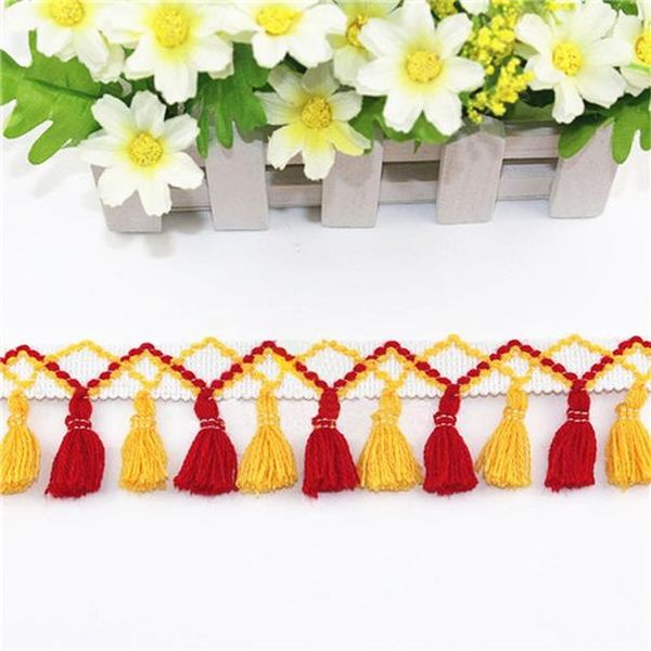 

47 мм rainbow tassel tastrace trim отделку хлопчатобумажные ткань ленты обрезанные шарные бахромы pom pom кисточка ленты для ручной работы d