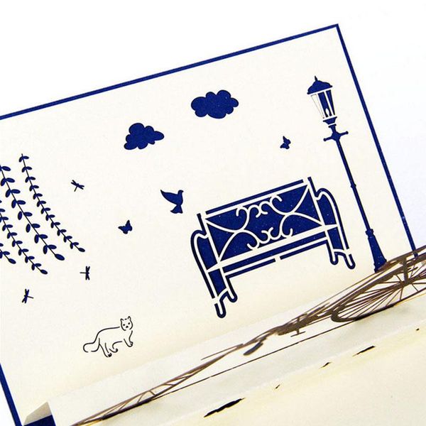 

2020 new 3d up cards handmade bicycle happy birthday thank you christmas halloween