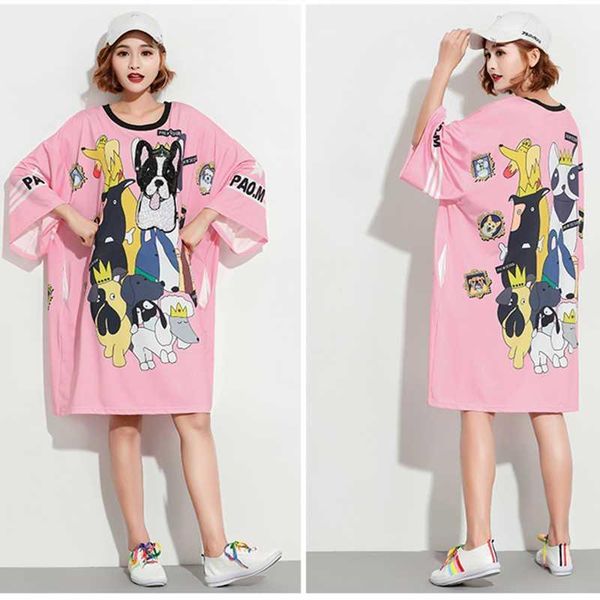 

animal print fashion print sequins t-shirt women plus size ladies casual loose summer o-neck tshirt long shirts tunics 1, White