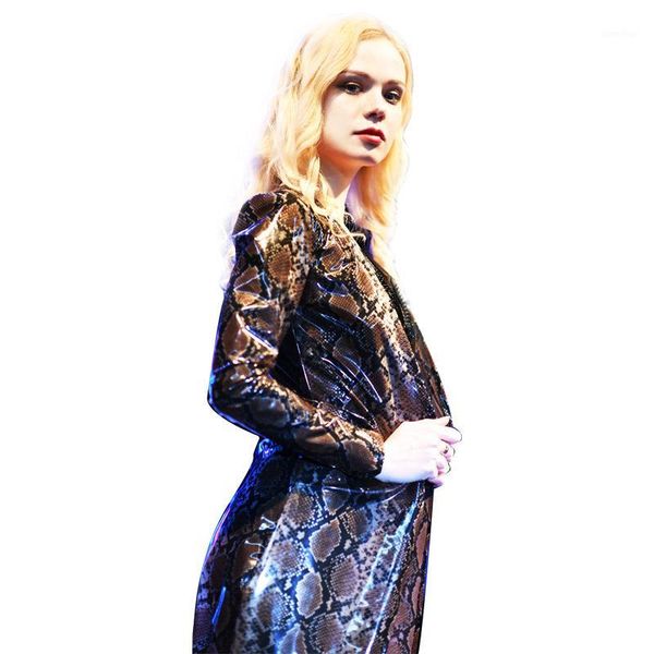 

plus size glue pvc snake grid long cape femme stage showing costume pu punk split ponchos and capes cloak coat poncho capa mujer1, Tan;black