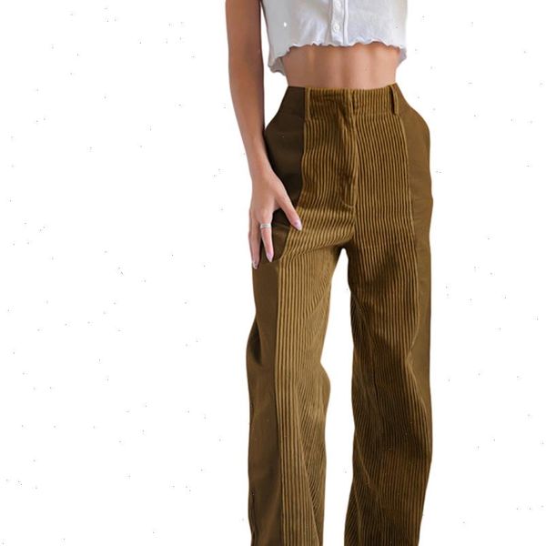 

straight leg pants womens slim trousers high waist pants cotton vintage patchwork high waist slim fit slim women trousers, Black;white