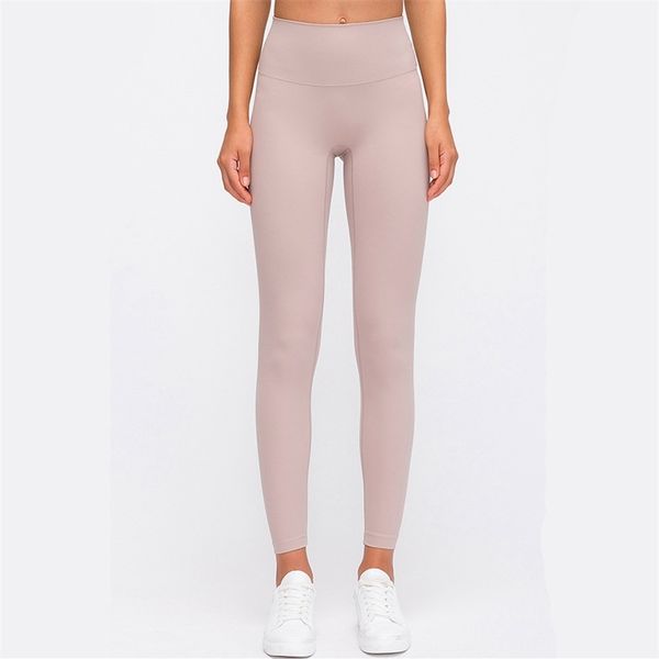 

women yoga pants gym leggings seamless fashion fitness pants high waist running sports pants abdomen tights female solid color 201027, Black