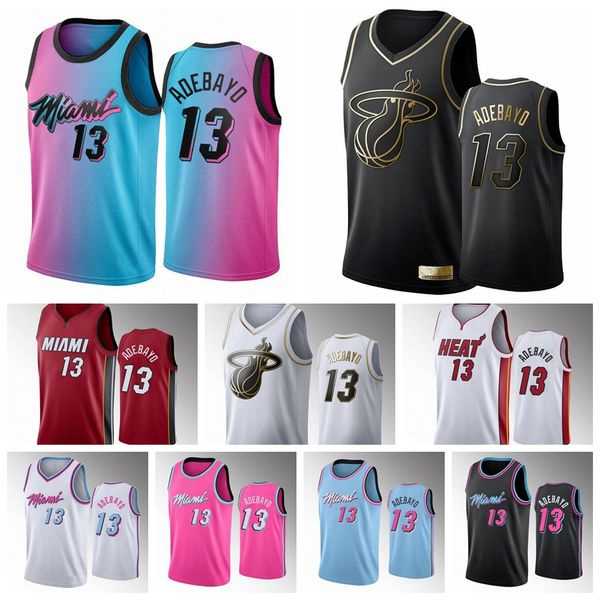

2019-20 men's miami heat men bam adebayo #13 basketball jersey association/city/statement jerseys, Black;red