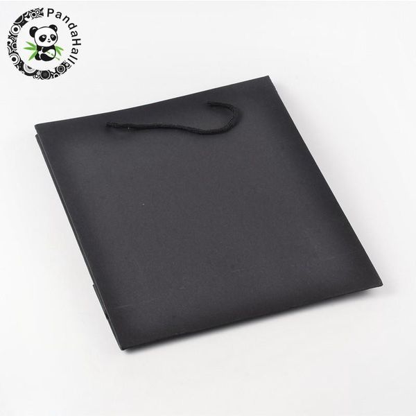 

2 размер для выбора прямоугольник kraft paper pouch отель подарочные сумки с нейлоновой нитью черный 28x20x10cm 20x15x6cm wmtaav