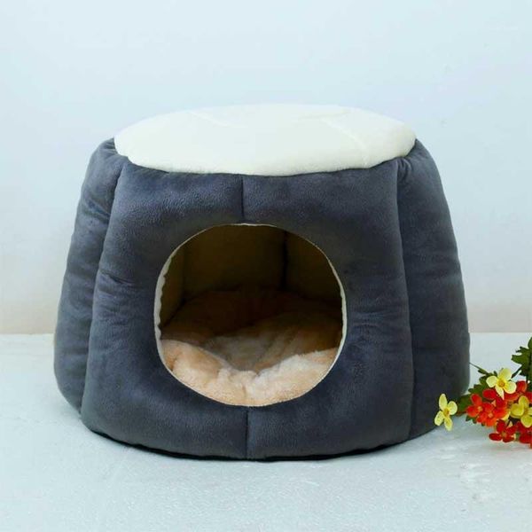 

cat beds & furniture winter warm house kennel nest sleeping bed mat deep sleep semi-closed tent small medium dogs pet home cave1