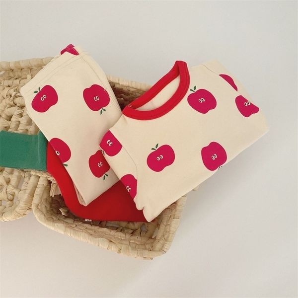 Младенческий набор Pajamas домашний сервис пакет печать белье с шляпой новорожденного девочка одежда LJ201223