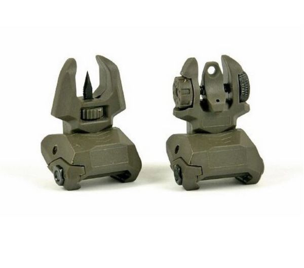 

outdoor hunting tactical unmark f type polymer front & rear folding sights black/olive drab/sand