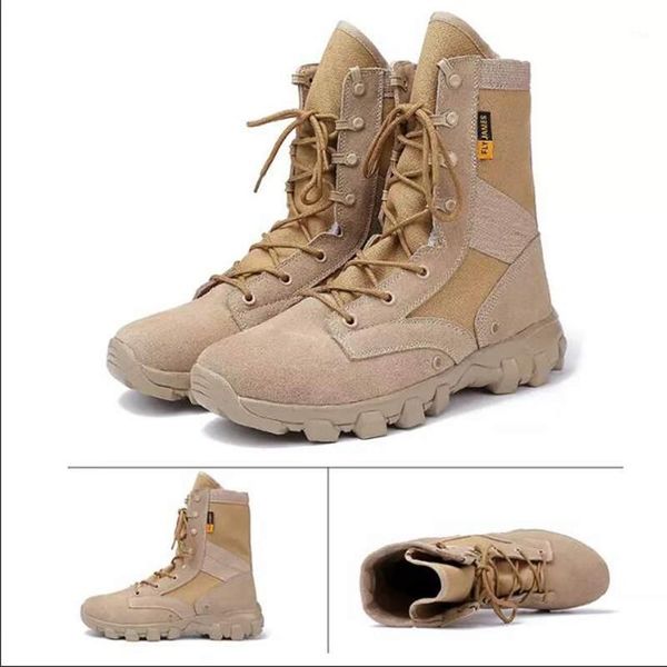 

boots hiking sport work safefy men waterproof desert tactical boot army shoes camping mountain climbing outdoor shoes1, Black