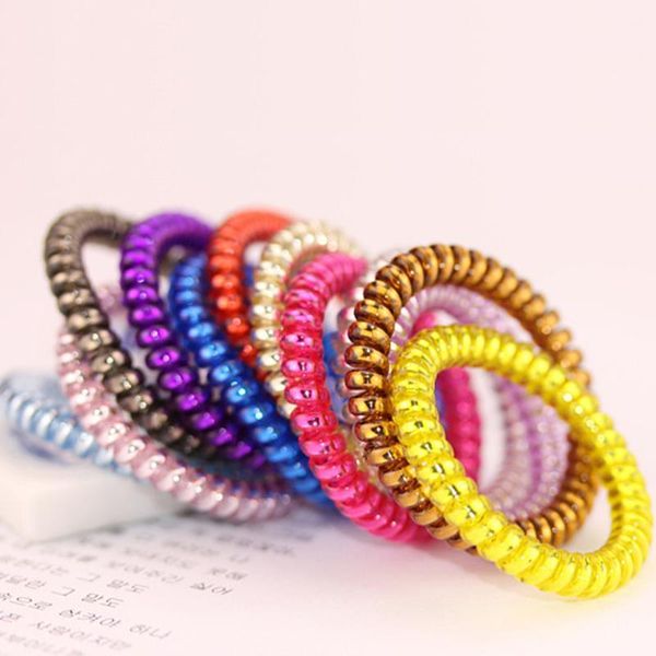 

korean telephone wire band rubber holders elastic gum for girl women hair ring accessory lots q bbyqwi
