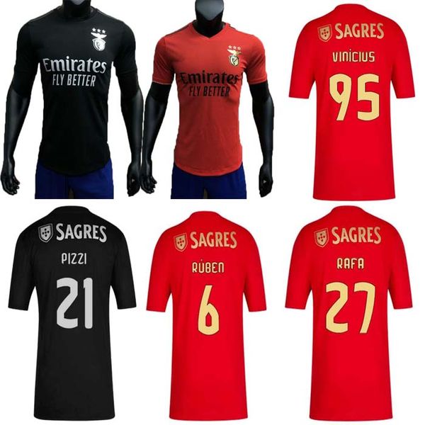 

2020 2021 sl benfica player version soccer jerseys jonas vinicius pizzi seferovic rafa ruben salvio jardel custom home away football shirt, Black;yellow