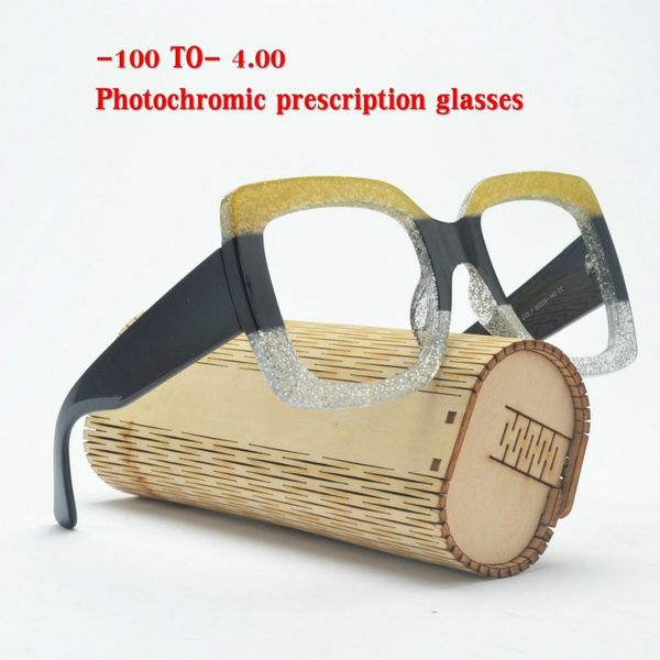 

2019 sunglasses pchromic finished leopard women eyeglasses frame with color lens sun glasses myopia eyewear nx