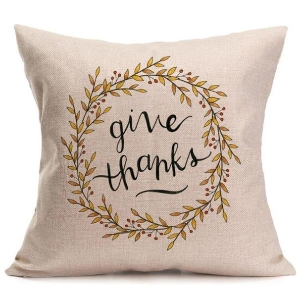 

fall cotton happy decor thanksgiving linen give day thanks sofa throw pillow case home car cushion covers 45*45cm