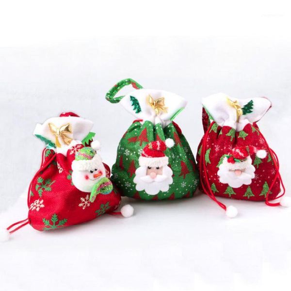 

christmas decorations santa claus gift bag home garden festive party tree hanging stockings holders tote bags year 20211