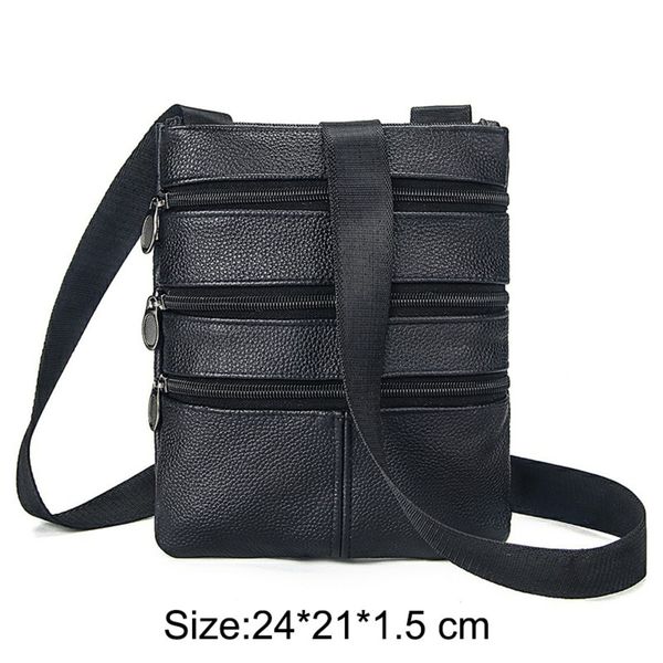 

genuine leather male's crossbody bag casual business leather men's messenger bag vintage men big bag zipper shoulder handbags c012