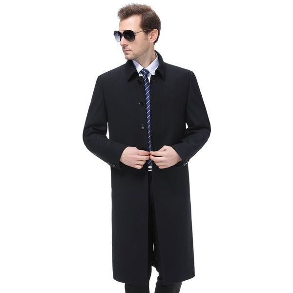 

large size 5xl 2020 men jacket coat long section fashion trench coat men windbreaker brand casual fit overcoat jacket outerwear, Black;brown