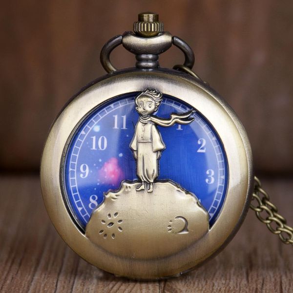 

ретро старинные карманные часы бронзовые steampunk прекрасный принц кварцевые карманные часы для мужских женских детей подарок reloj de bols, Slivery;golden