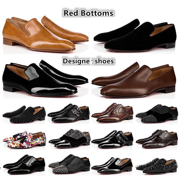 

new men loafer dress shoes shoe business wedding fashion black brown suede patent leather rivets glitter with shoe box size 38-46