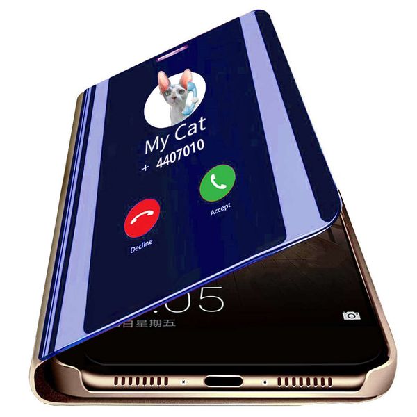 

nord luxury clear view mirror kickstand case for oneplus 5 6 7 8 pro shockproof flip leather phone shell