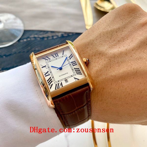 

2020 classic tank solo men watches joker leather wristwatches 316l stainless steel square mens watch d3109