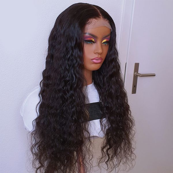 

costume accessories middle part 26 inch long 180% density natural hairline kinky curly lace front synthetic wig for black women babyhair glu, Silver