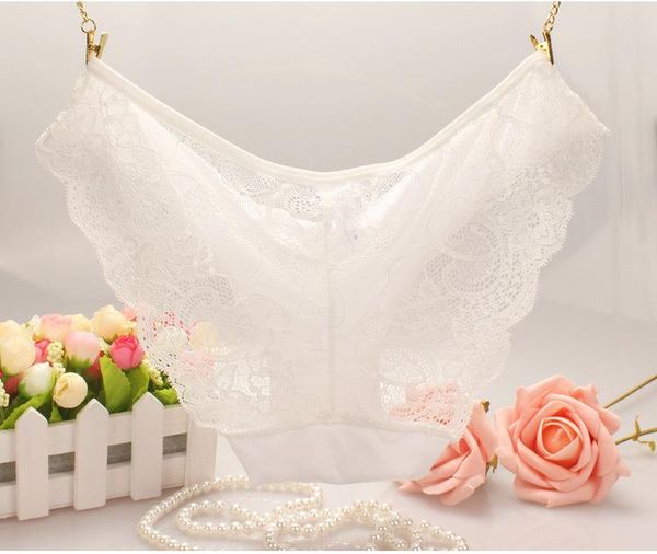 

3pcs/pack underwear women's intimates panties low waist ladies lace panties ice silk seamless cotton crotch briefs1, Black;pink