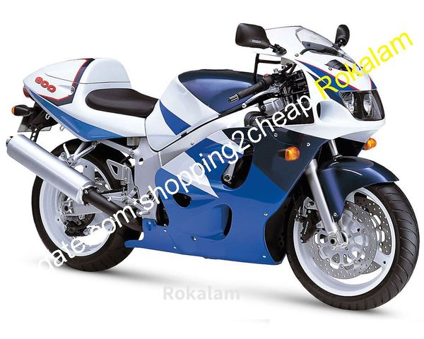 Pour Suzuki GSXR600 GSXR750 96 97 98 99 00 GSXR 600 750 1996 1997 1998 1999 2000 GSX-R600 GSX-R750 Bleu Blanc ABS Moto Carénage Kit