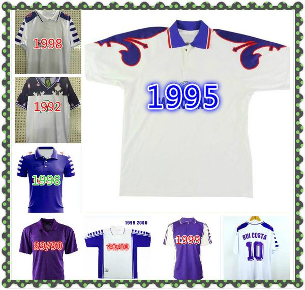 

ретро fiorentina batistuta 1998 1999 rui costaistuta 95 96 99 00 флоренция футбол джерси 92 93 футбольная футболка для футболки camiseta fut, Black;yellow