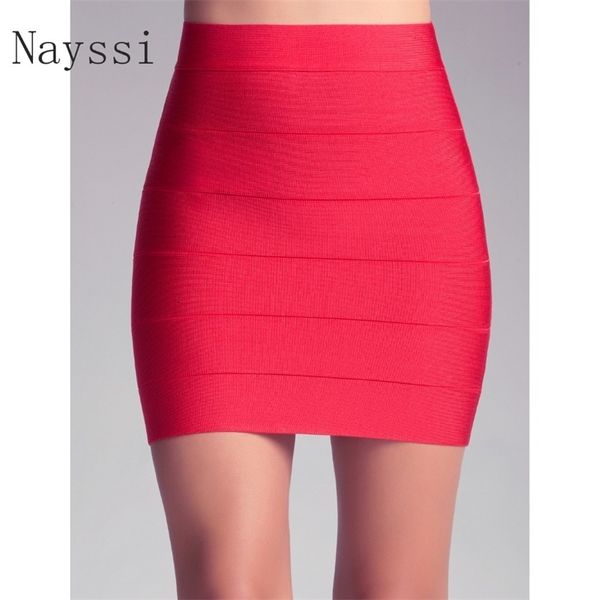 

nayssi bandage skirt high wait women's short stripes pencil wholesale party skirt y200326, Black