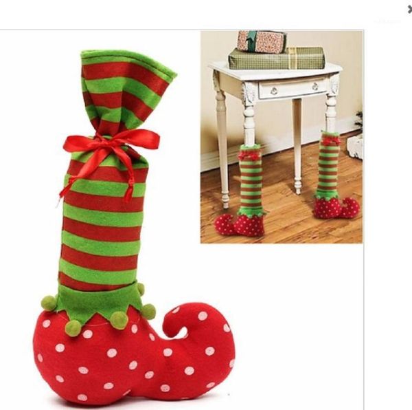 

christmas decorations 1 pcs stockings gift holders wine bottle cover bags decor home party xmas clothes bag chair foot cover1