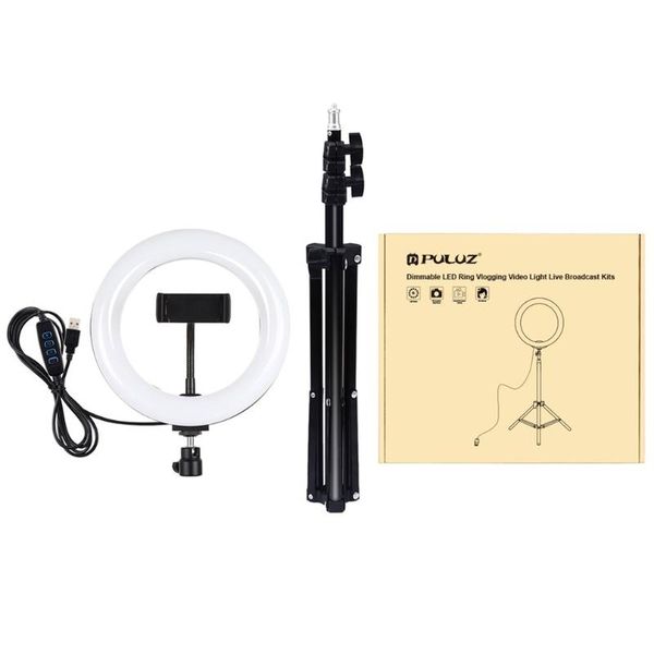 

7.9 in 20cm fill-in light pu459b 1.1m tripod pu419 dimming dual color temperature led circular camera lamp suit