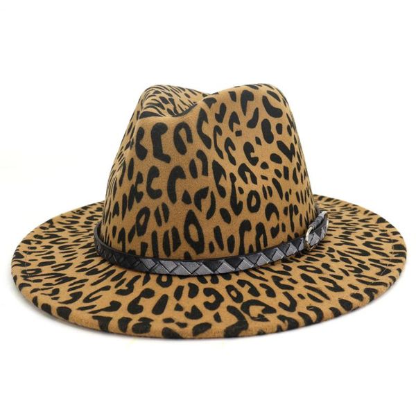 

classics fashion animal print women men show party wide brim fedora hat autumn and winter leopard snakeskin vintage jazz cap, Blue;gray