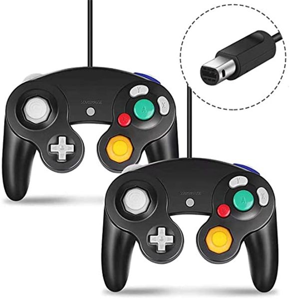 Multi Colors Gamecube Game Controller Gamepad, Clássico Controladores com Fios Compatível com Wii Nintendo Jogo Cubo Fast Shipping