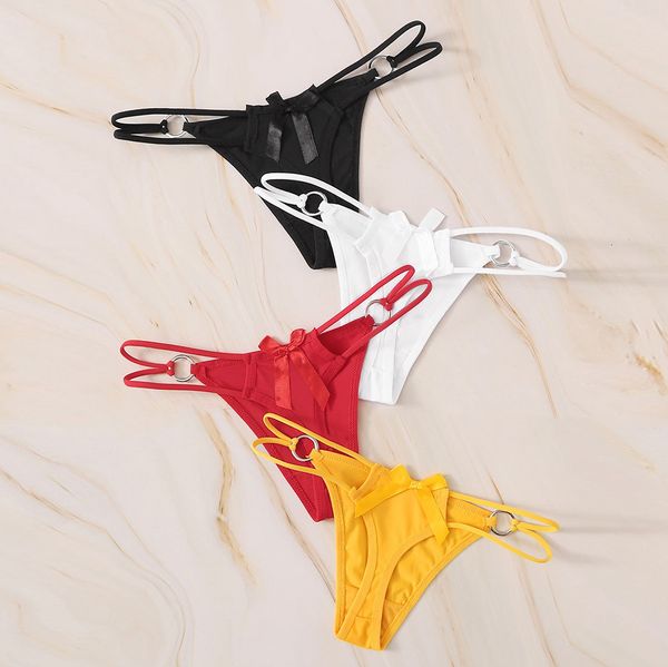 

4pcs lingerie women's g-string thong panties string underwear women briefs intimate ladies low-rise dropshipping, Black;pink