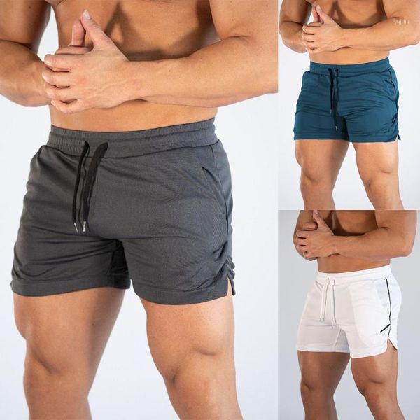 

men summer running shorts quick dry slim drawstring bodybuilding fitness gym pocket short pant jogging gym crossfit sport shorts1, Black;blue