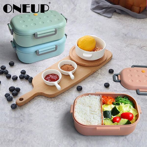 

oneup lunch box для детей микроволновая печь нагревательный контейнер cute snack bento box кухонная еда контейнер для школьных аксессуаров д