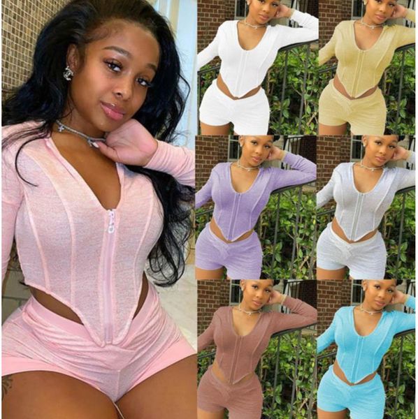 

designer women tracksuit yoga pants set hooded zipper sportswear pink shirt + pants 2 piece outfits ladies sweatsuits clothes p869, Gray