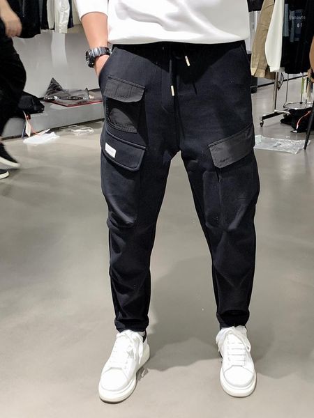 

bk1108 fashion men's pants 2020 runway european design party style men's clothing1, Black