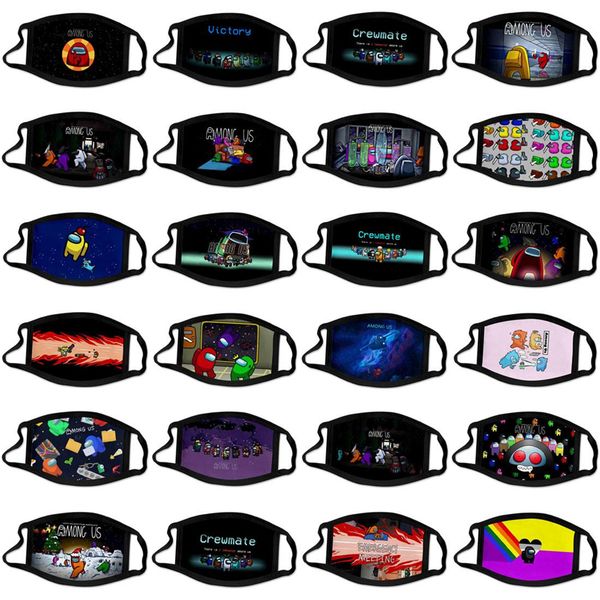 

among us grewmet game mixed colors game cartoon mask games designer fashion facemasks printed masks custom made kid cotton mask