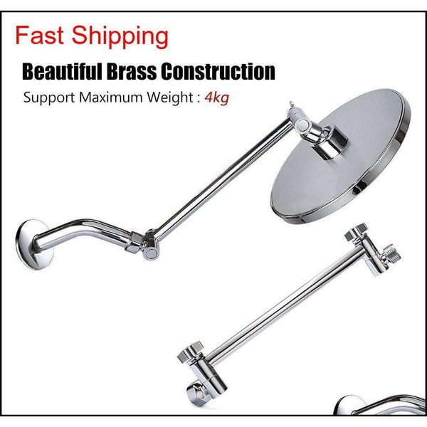 

solid brass chrome 10 inch shower head combo adjustable height shower arm mount extension who qyldaj bdenet