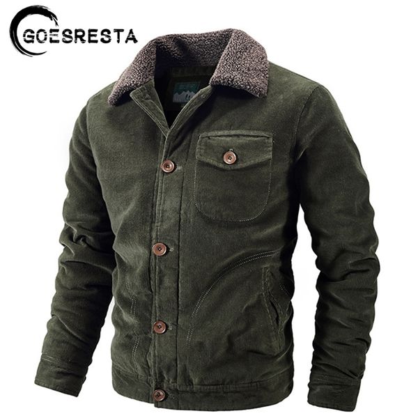 

brand new warm thicken winter corduroy jacket men fleece casual windbreaker men jacket coat large size m-6xl 201218, Black;brown