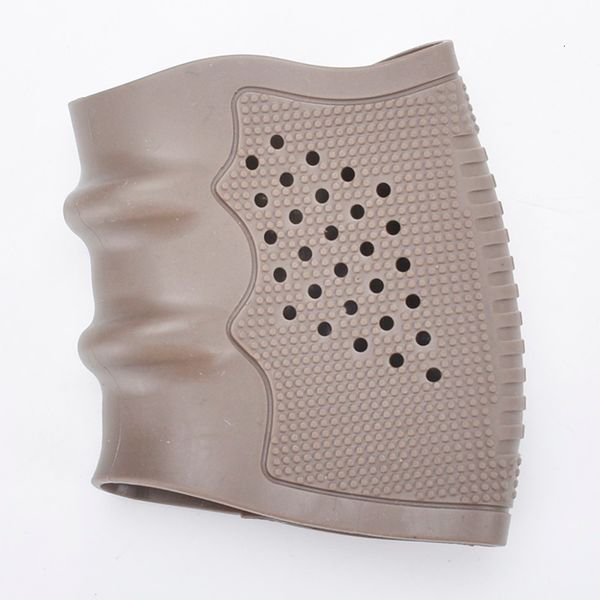 

outdoor tactical handgun rubber accessory sleeve anti slip airsoft shooting hunting black khaki gun grip glove protect c 1 nrtim