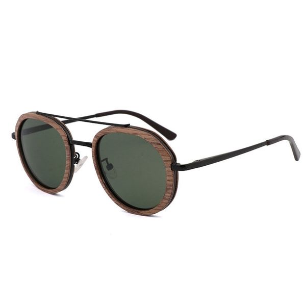 

new round frame customized wooden sunglasses