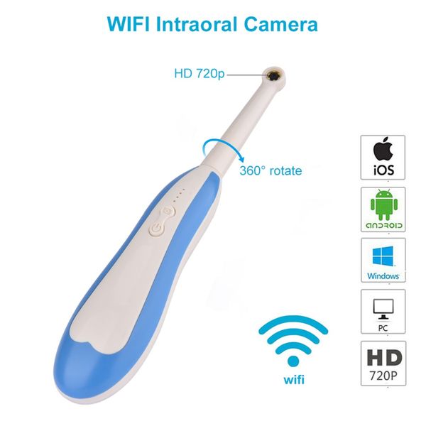 

high definition wireless wifi dental intraoral camera led waterproof oral endoscope usb cable mouth inspection cmos