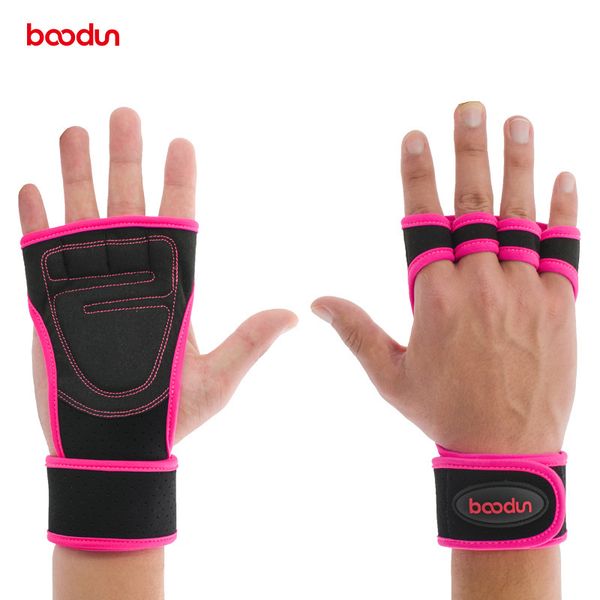 Boodun Frauen Männer Gewichtheben Handschuhe Anti-überspringen Bodybuilding Handschuhe Fitness Gym workout Outdoor Sport Klettern Handschuhe Q0108